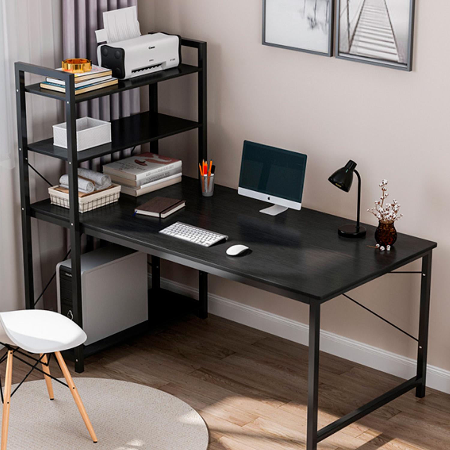 ESCRITORIO H OFICINA 120X60X70CM CHIC HOME - NEGRO - 2