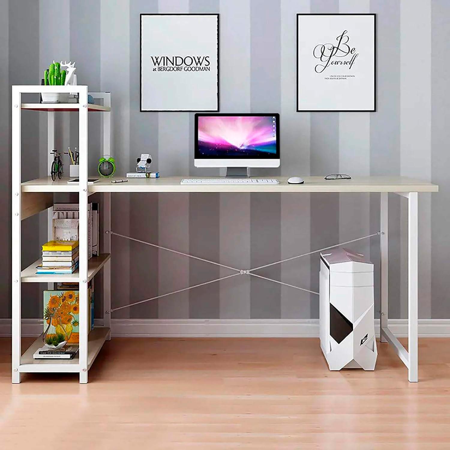ESCRITORIO H OFICINA 120X60X70CM CHIC HOME - NEGRO - 4