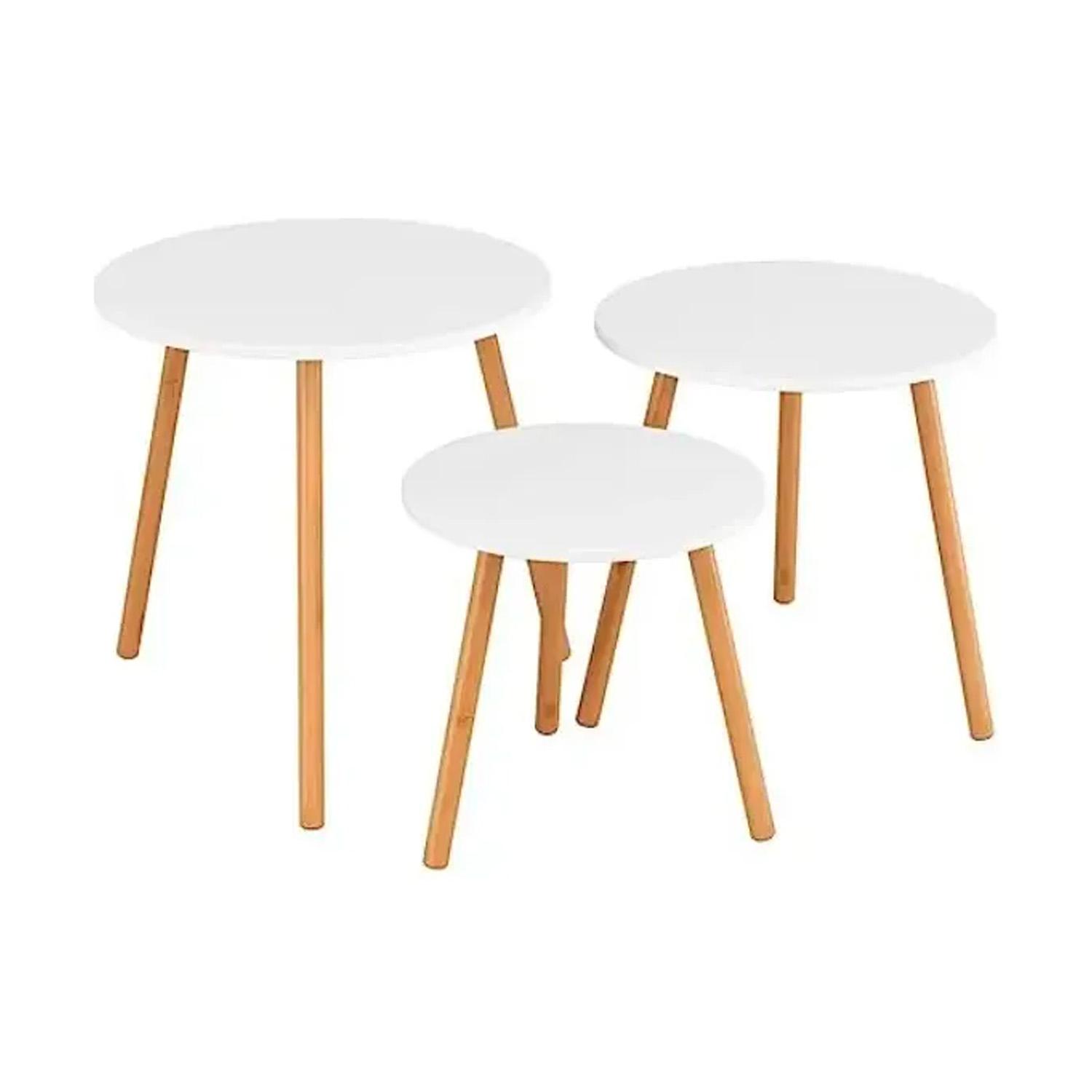 JUEGO DE MESAS DE CENTRO 50+40+32 CM CHIC HOME - NEGRO