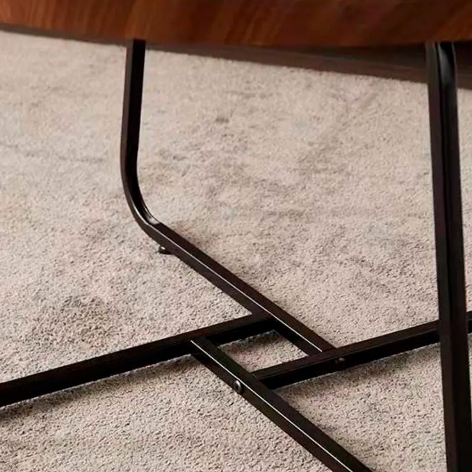 JUEGO MESA DE CENTRO LIVING 80+60CM COLOR MADERA CHIC HOME - CAFE - 4