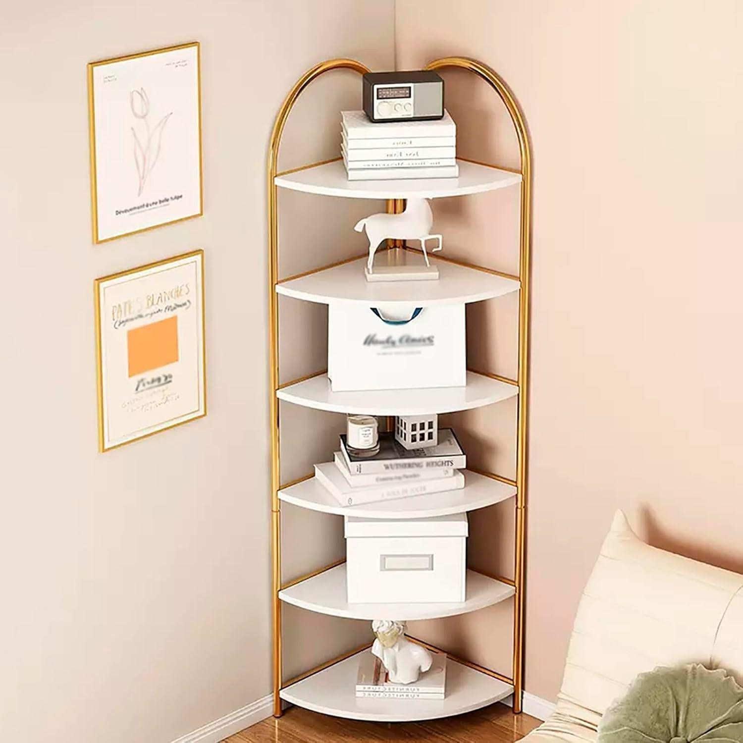 LIBRERO ORGANIZADOR ESQUINERO 173X40X40CM CHIC HOME - BLANCO - 3