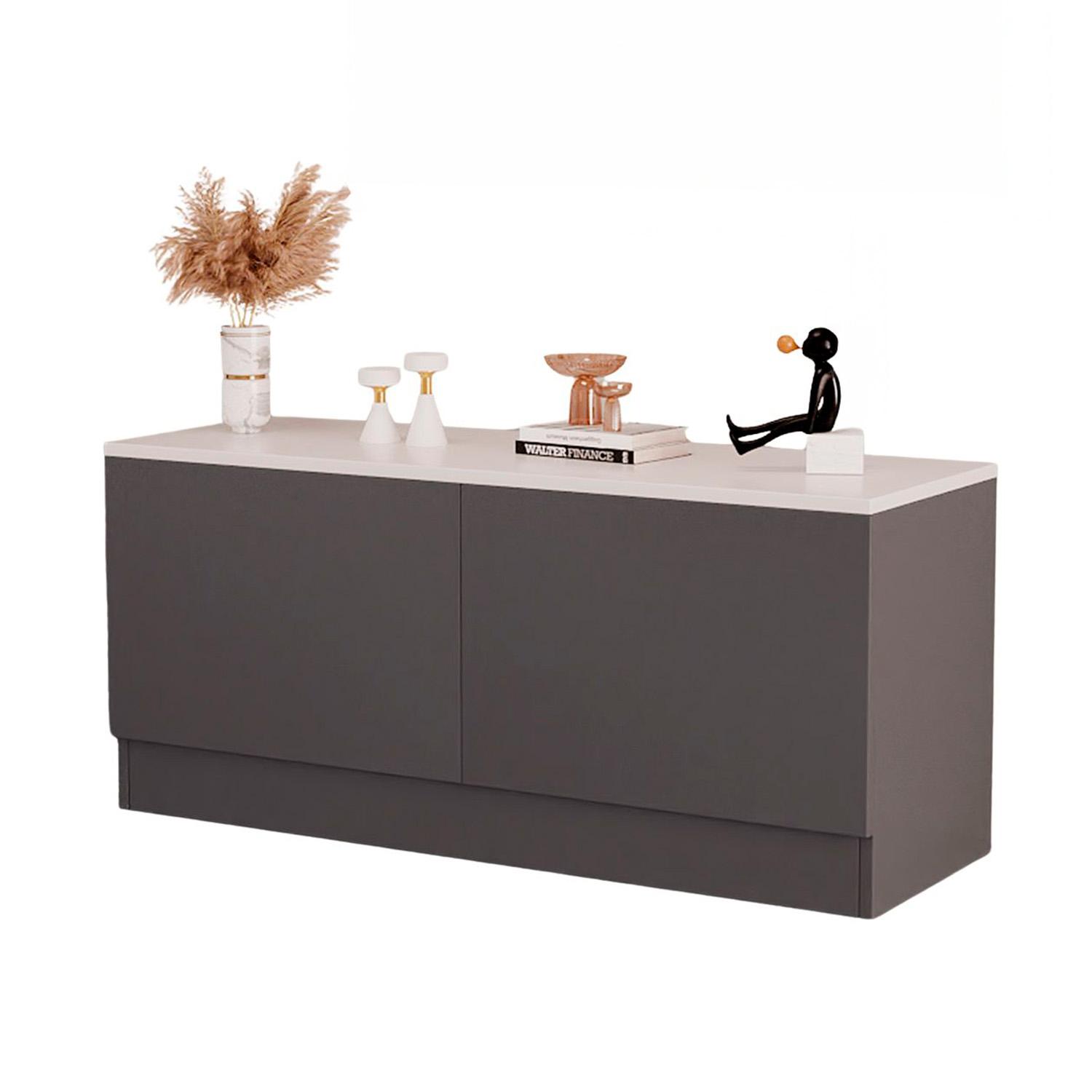 RACK TV 2 CAJONES 80X34X35CM CHIC HOME - GRIS