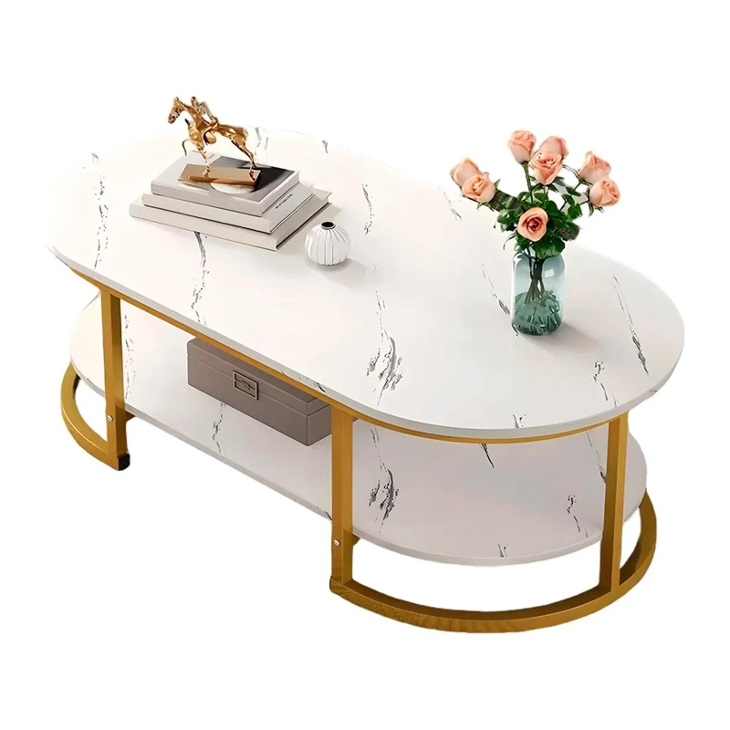 MESA DE CENTRO DISEÑO MARMOL 120*60*45CM CHIC HOME - 1