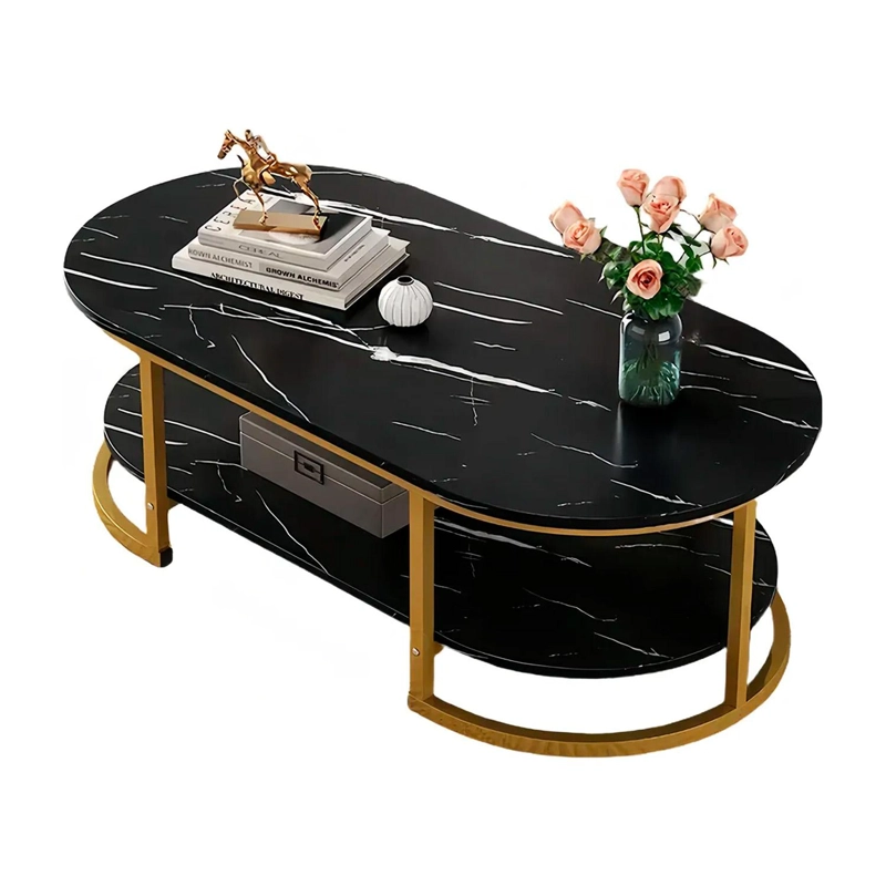 MESA DE CENTRO DISENO MARMOL 120*60*45CM CHIC HOME