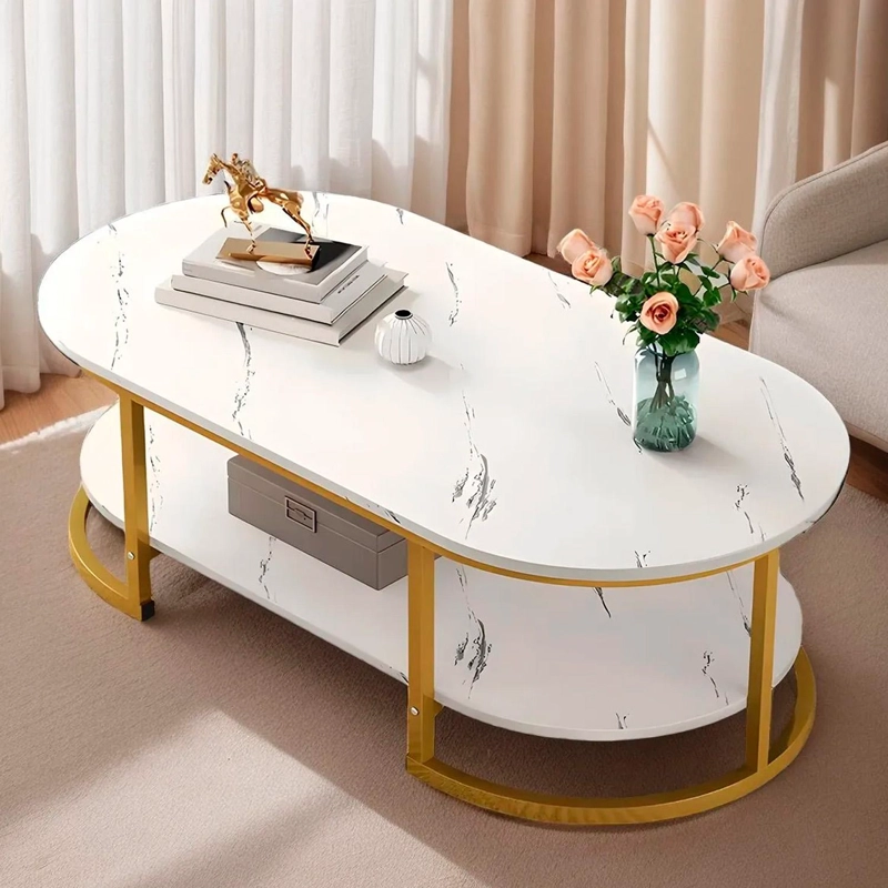 MESA DE CENTRO DISEÑO MARMOL 120*60*45CM CHIC HOME - 2