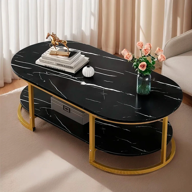 MESA DE CENTRO DISEÑO MARMOL 120*60*45CM CHIC HOME - 2