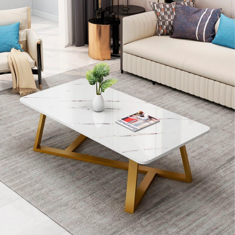 MESA CENTRO RECTANGULAR DISEÑO MARMOL CHICHOME - BLANCO - 3
