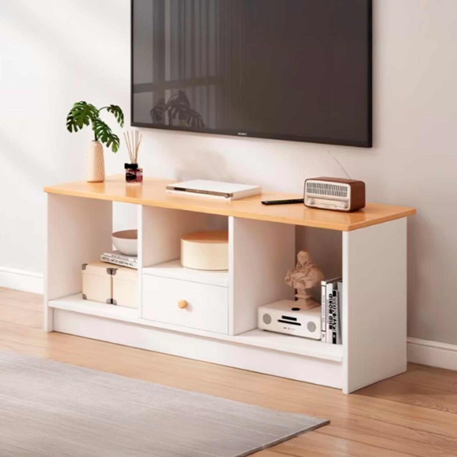 RACK TV CAJON 90X30X40CM CHIC HOME - BLANCO - 2