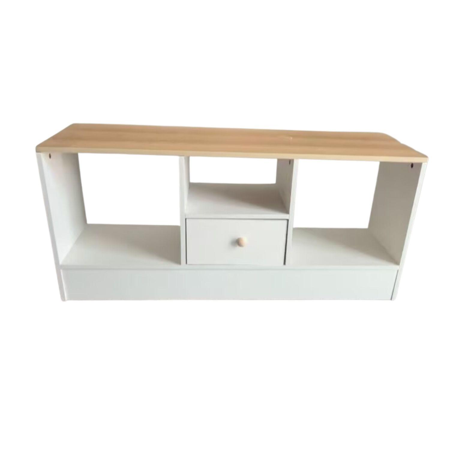 RACK TV CAJON 90X30X40CM CHIC HOME - BLANCO - 3