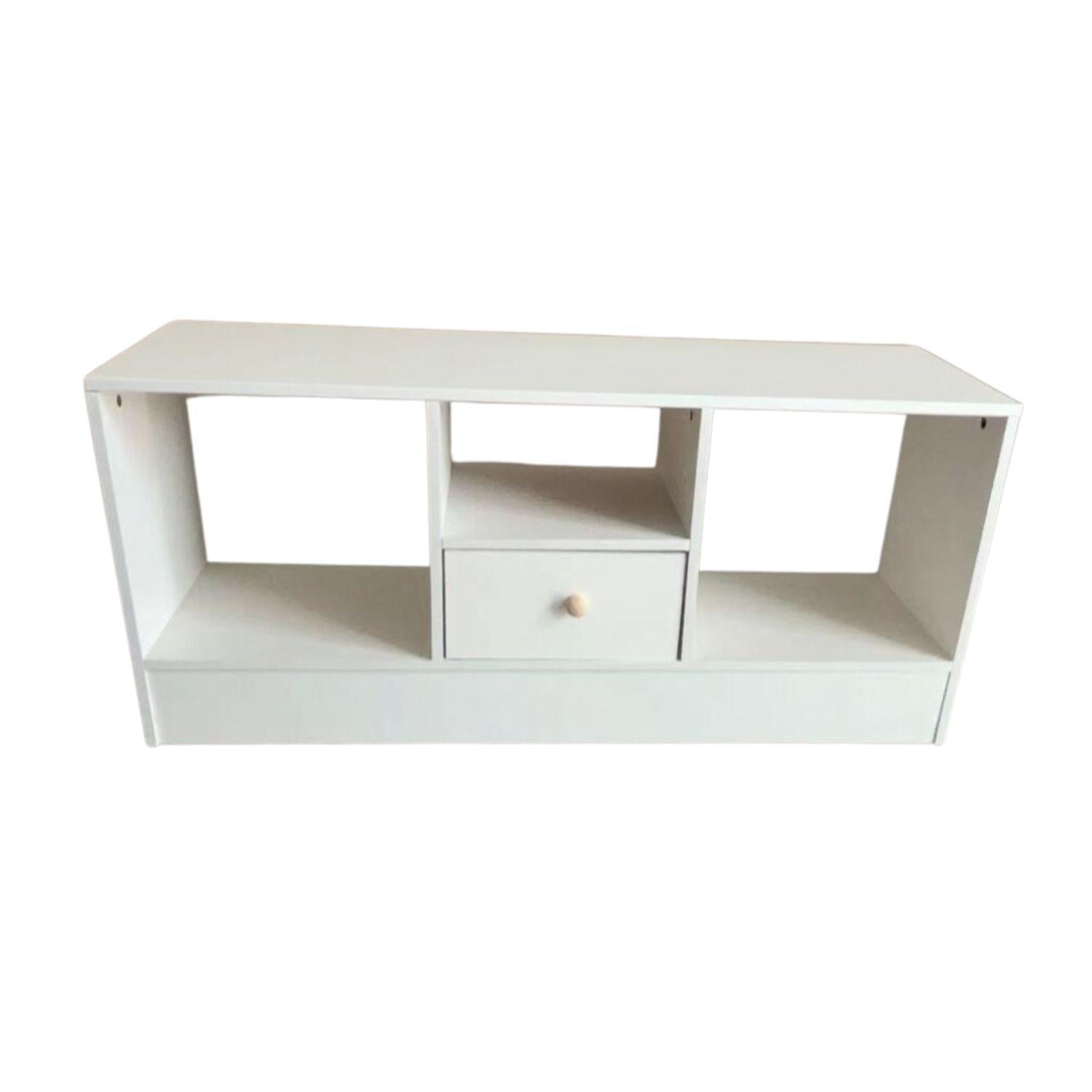 RACK TV CAJON 90X30X40CM CHIC HOME - BLANCO - 3