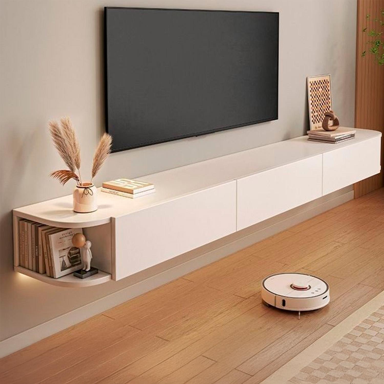 RACK TV FLOTANTE/AEREO 160X28X20CM CHIC HOME - BLANCO - 2