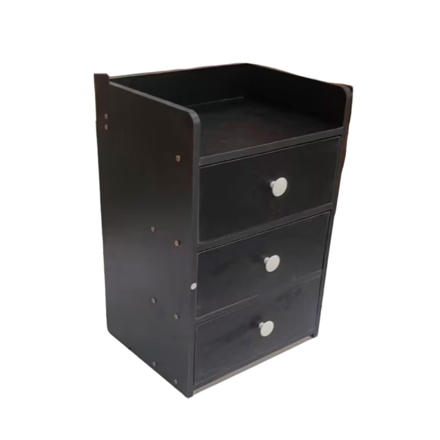 VELADOR 3 CAJONES 35X28X48CM CHIC HOME - NEGRO - 1