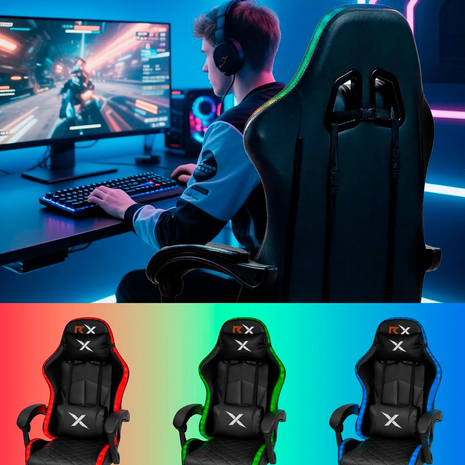 SILLA GAMER RGB RECLINABLE REPOSAPIE S SILLA GAMING + CONTROL - 5