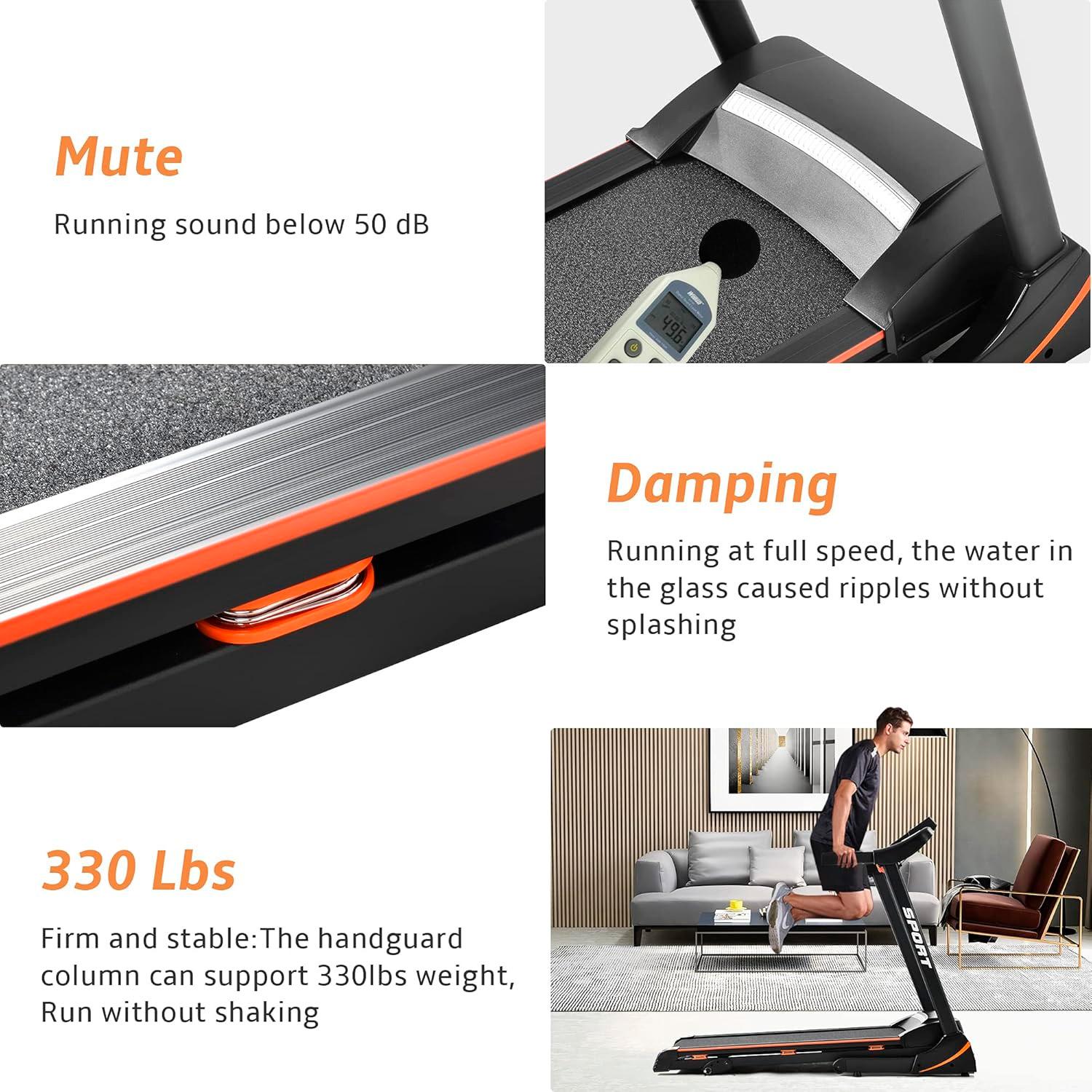 TROTADORA BOOST FITNESS PLEGABLE 2.5HP 15KM/HR X815S - 6