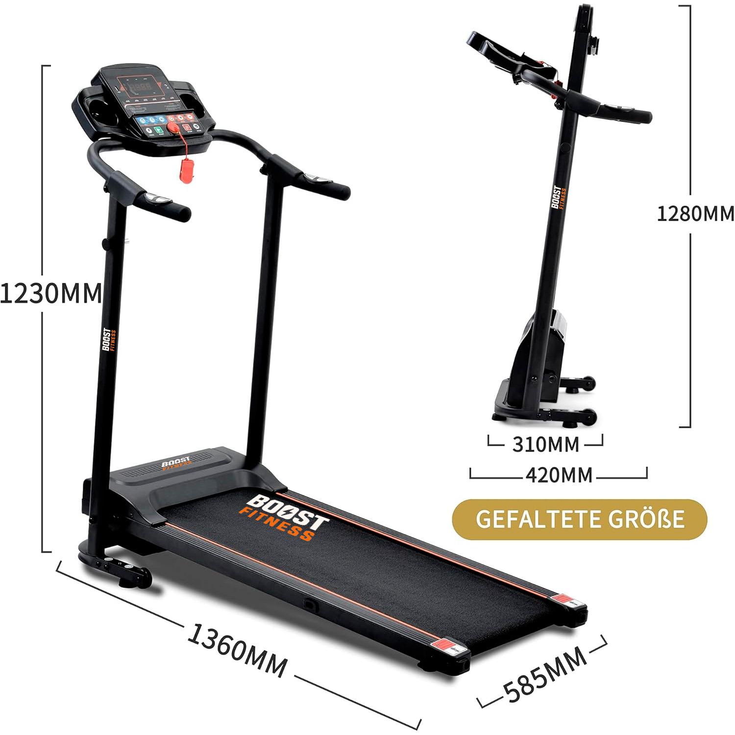 TROTADORA BOOST FITNESS PLEGABLE 2.5HP 12KM/HR G3531 - 8