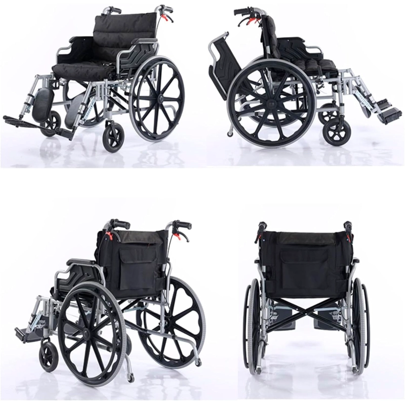 SILLA DE RUEDAS BARIATRICA 55 CM REFORZADA - NEGRO - 7