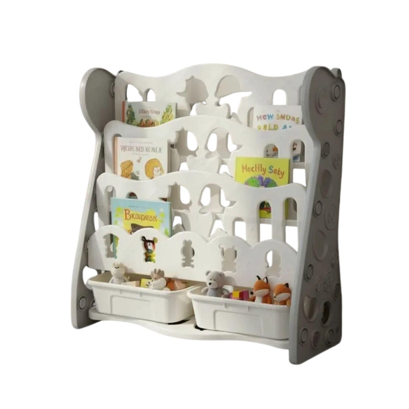 LIBRERO ESTANTERIA PLASTICA PARA NINOS 3 ALTURAS CHICHOME - BLANCO