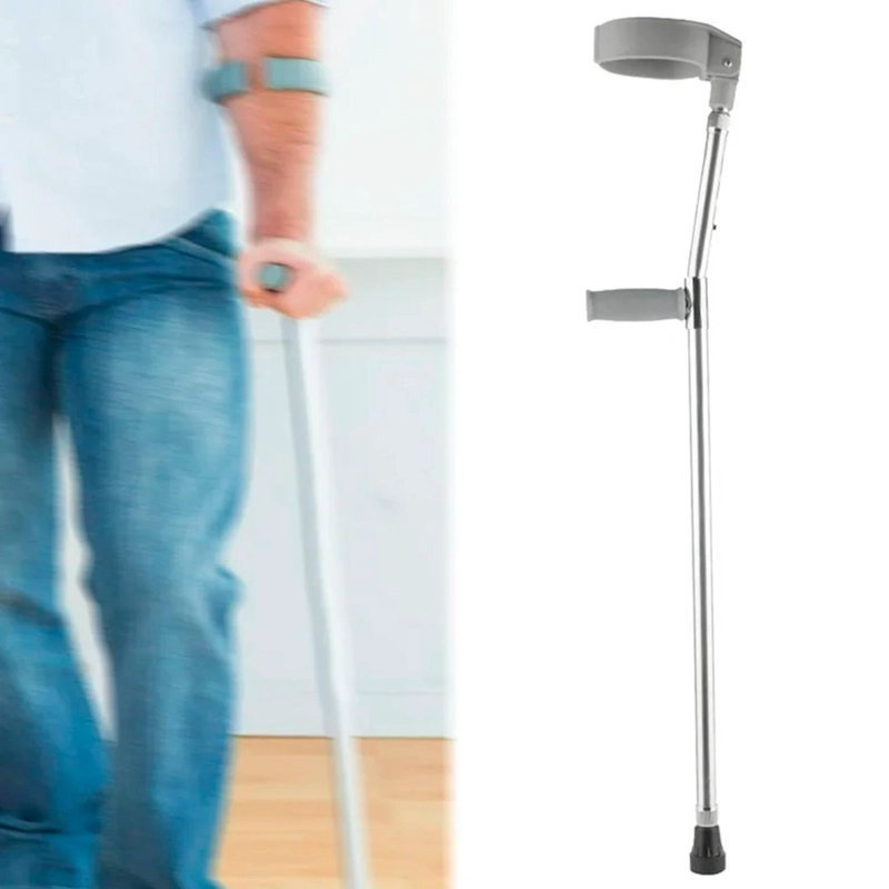 BASTON CANADIENSE CODERA MOVIL AJUSTABLE EXTENSIBLE ALUMINIO - PLATEADO - 6