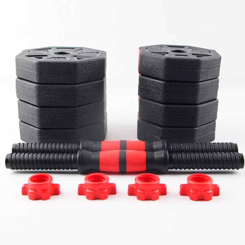 MANCUERNAS AJUSTABLES SET 10KG 3 EN 1 + BARRA + KETTLEBELL BOOST FITNESS - 2