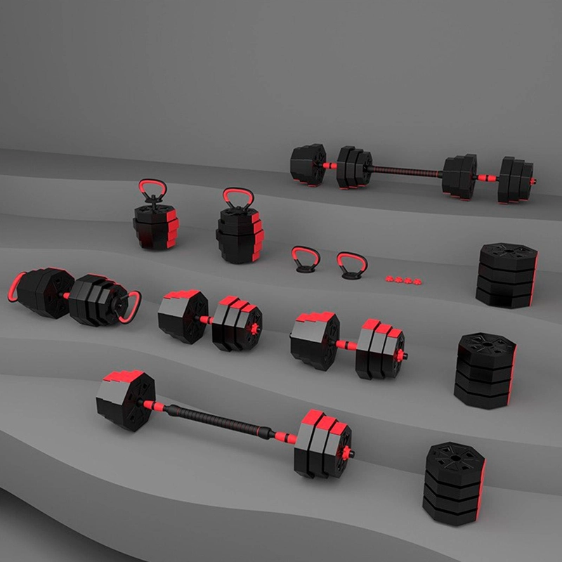 MANCUERNAS AJUSTABLES SET 10KG 3 EN 1 + BARRA + KETTLEBELL BOOST FITNESS - 7