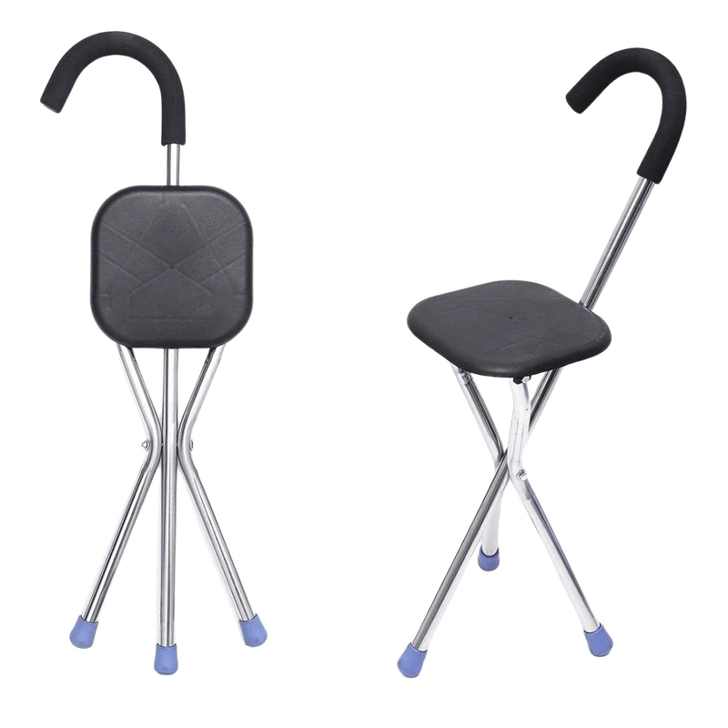BASTON CON ASIENTO PLEGABLE ORTOPE DICO - PLATEADO - 1