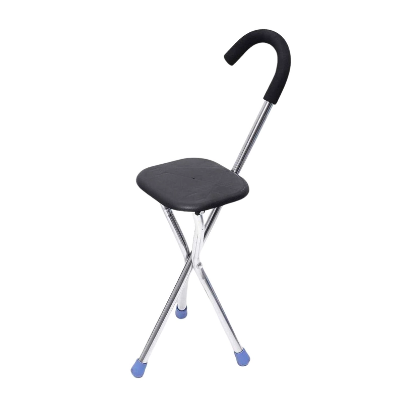 BASTON CON ASIENTO PLEGABLE ORTOPE DICO - PLATEADO - 2