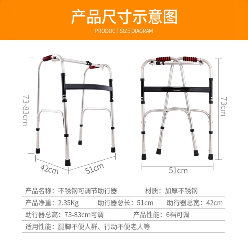 ANDADOR ARTICULADO Y PLEGABLE PARA ADULTO MAYOR - PLATEADO - 4