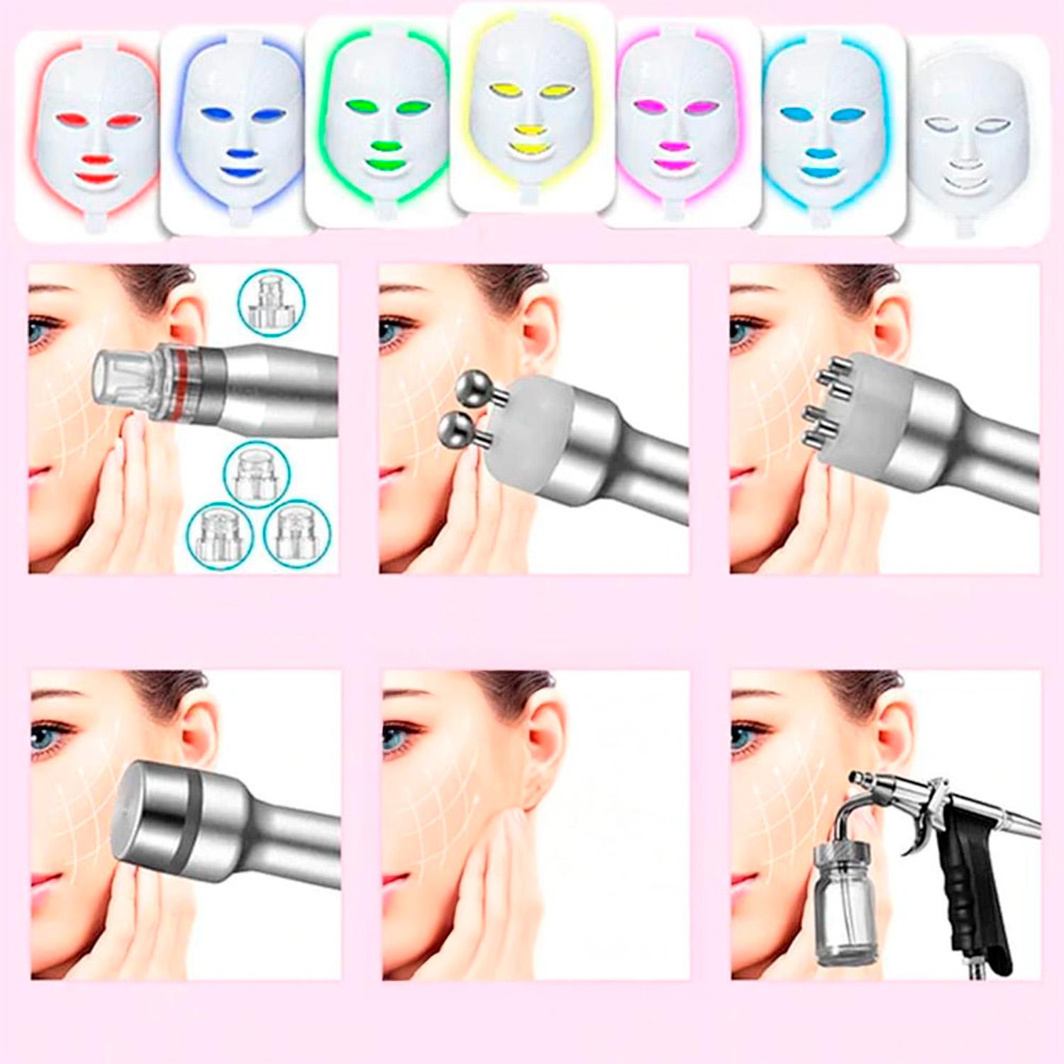 MAQUINA HIDRODERMOABRASION 6 EN 1 LIMPIEZA FACIAL - BLANCO - 6