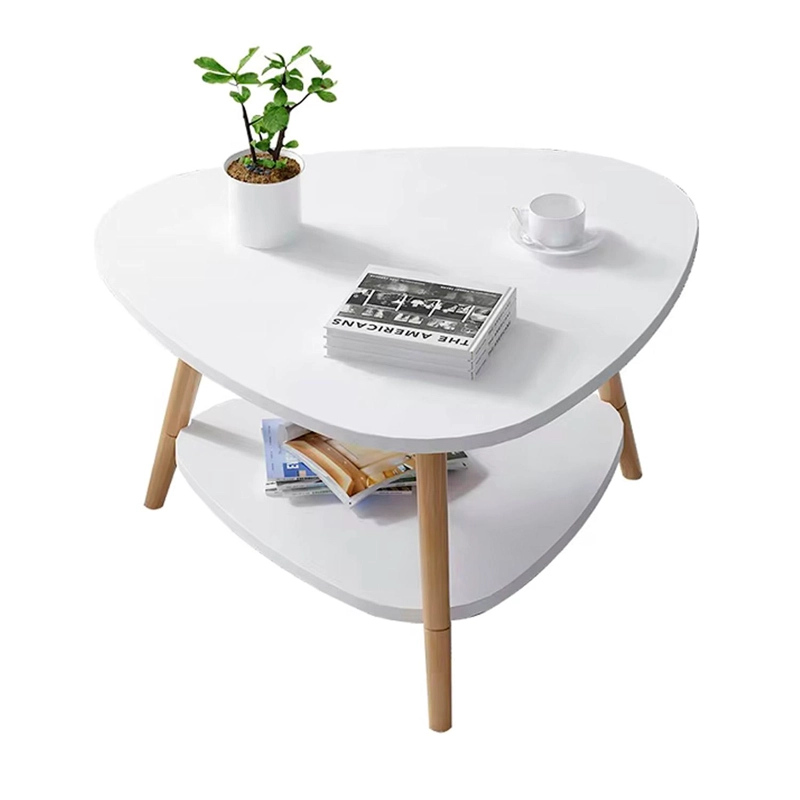 MESA LATERAL AUXILIAR DOBLE NIVEL 60*60*42CM CHIC HOME - BLANCO - 1