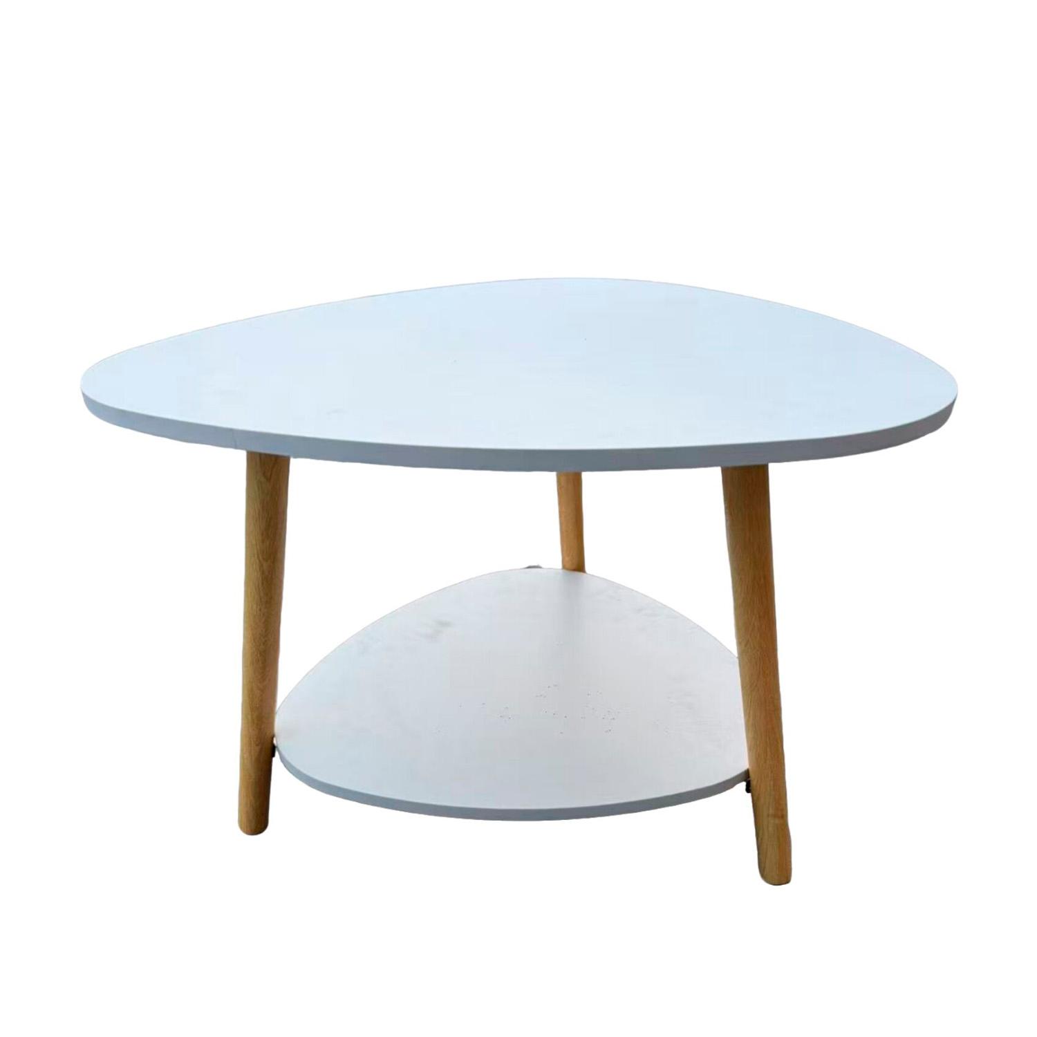 MESA LATERAL AUXILIAR DOBLE NIVEL 60*60*42CM CHIC HOME - BLANCO - 2