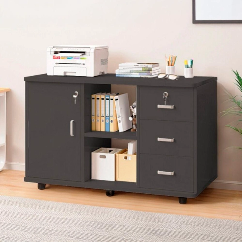 MUEBLE DE OFICINA CAJONERA ARCHIVADOR GABINETE 90X59X34CM CHIC HOME - 2