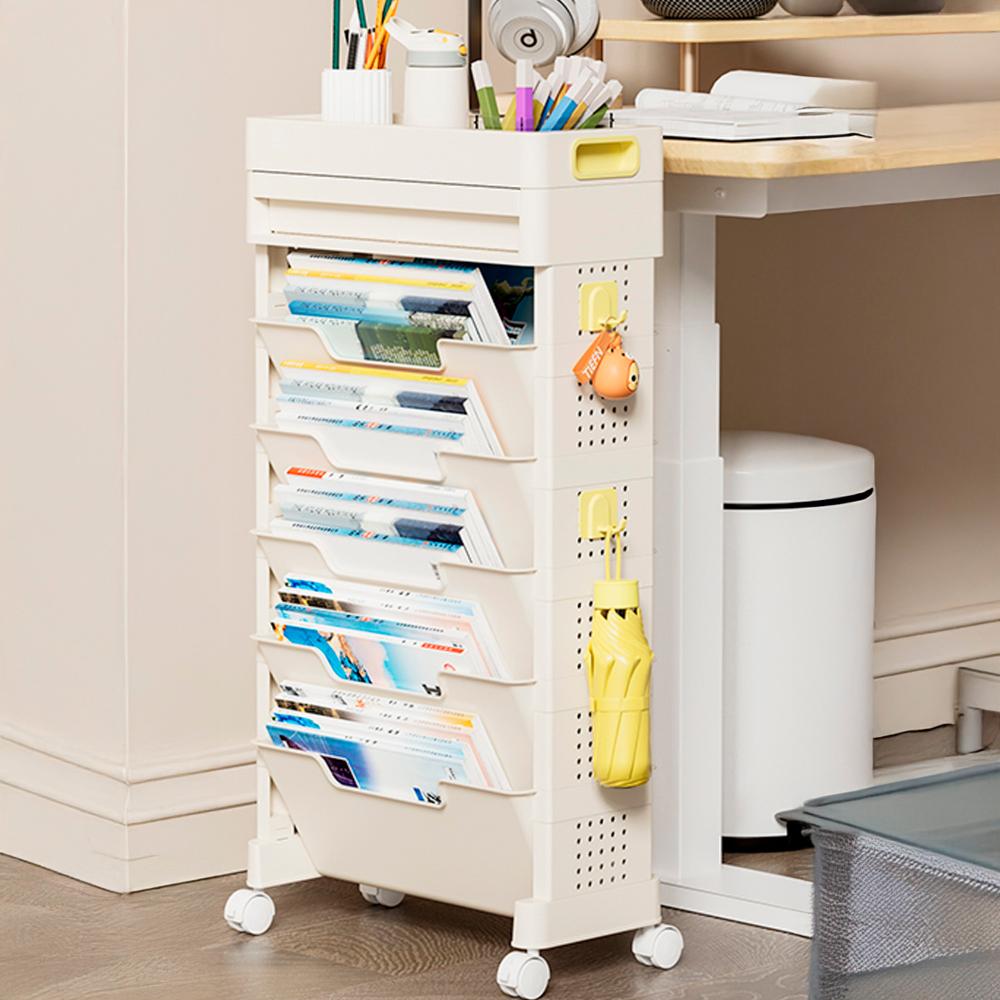 LIBRERO ESTANTE INFANTIL 5 NIVELES BLANCO 78.5*14.5*40CM CHIC HOME - 2