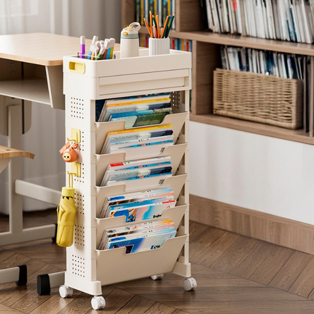 LIBRERO ESTANTE INFANTIL 5 NIVELES BLANCO 78.5*14.5*40CM CHIC HOME - 3
