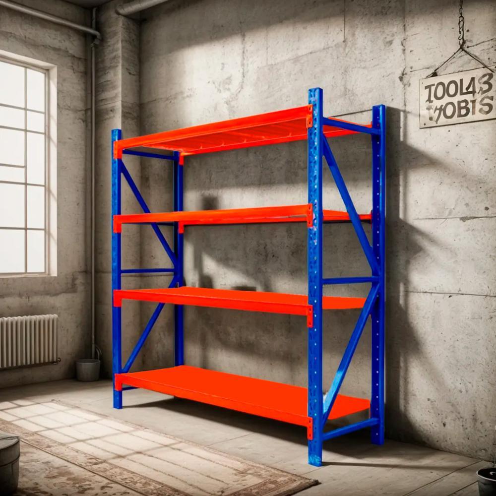 ESTANTERIA METALICA RACK BODEGA REPISAS BODEGA 300X200X60 800KG - AZUL - 2