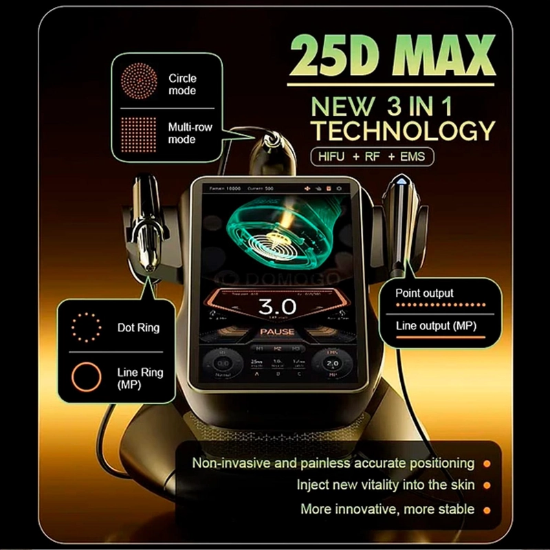 MAQUINA HIFU 360 MAX (O 25D MAX) PROFESIONAL - NEGRO - 7