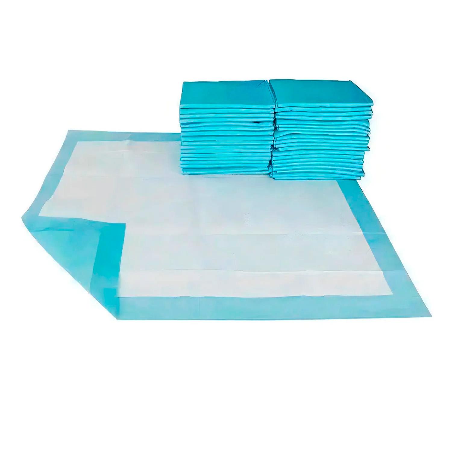 100 SABANILLAS ADULTO PROTECTOR CAMA 60X60 500ML - CELESTE - 2