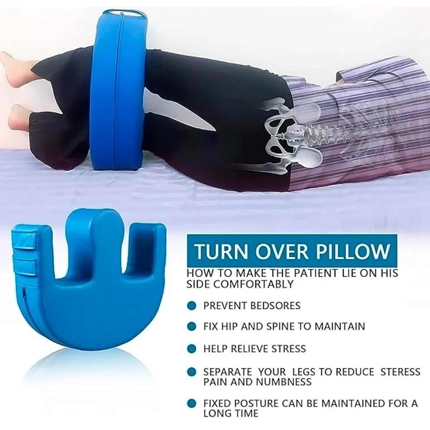 COJIN ORTOPE DICO EN U MOVER GIRAR PACIENTES O ADULTO MAYOR - AZUL - 9