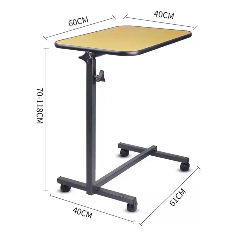 MESA AUXILIAR CON RUEDAS PARA CAMA CLINICA - 3