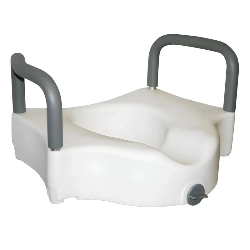 ALZA BAÑO WC CON APOYA BRAZOS COLOR BLANCO - 2