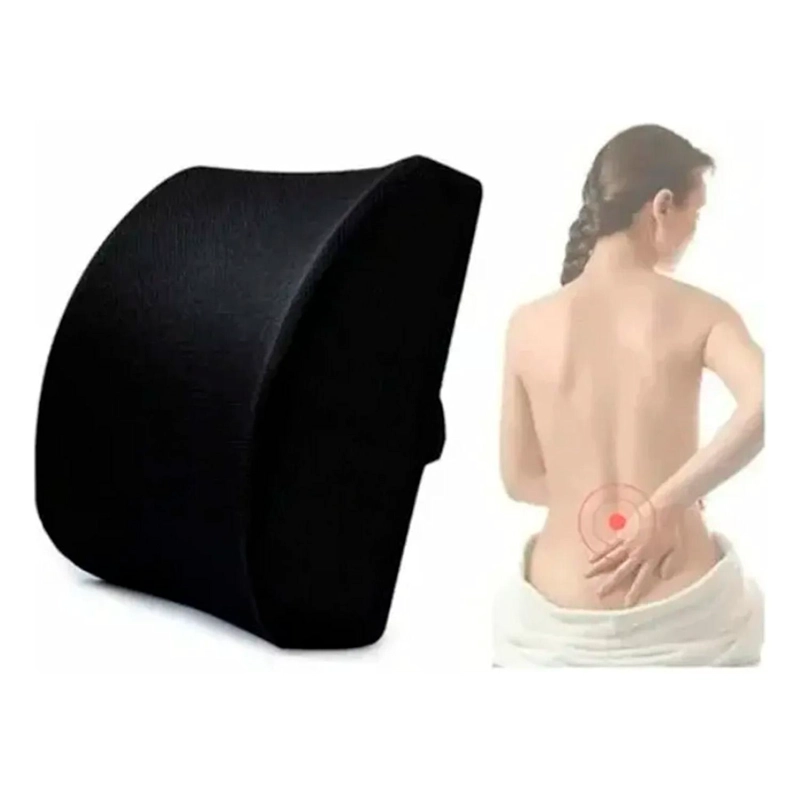 COJIN SOPORTE ESPALDA CORRECTOR LUMBAR - NEGRO - 2