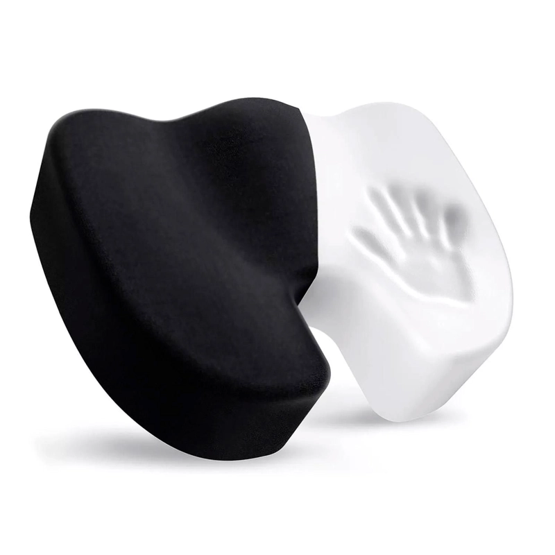 COJIN MEMORIA LUMBAR ORTOPEDICO PARA ASIENTO SILLA - NEGRO - 4
