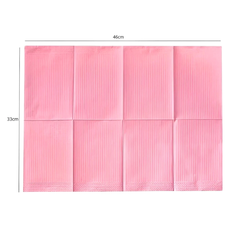 BABERO DENTAL IMPERMEABLE CAMPO DE TRABAJO 125 UNI - ROSADO - 6