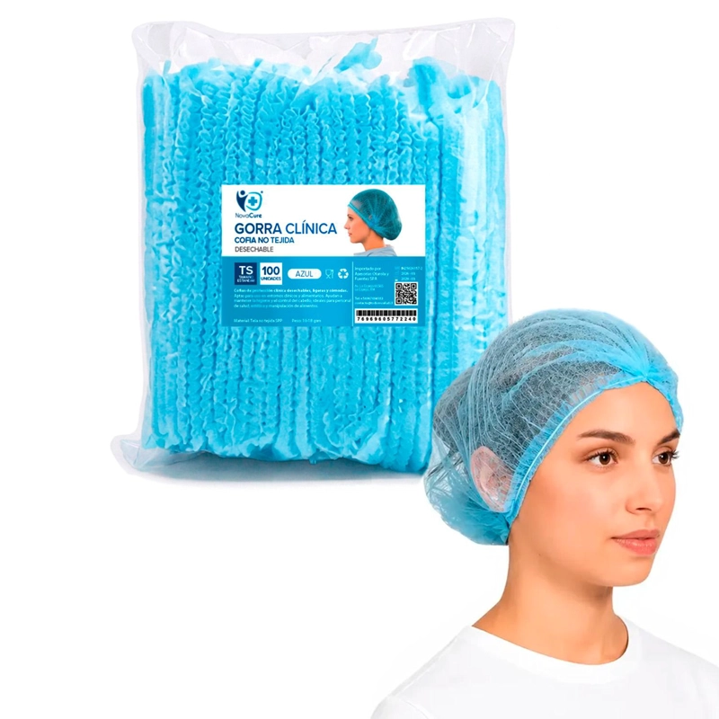 COFIAS GORRO DESECHABLE COLORES 1000 UNIDADES GORRO CLIP - AZUL - 2