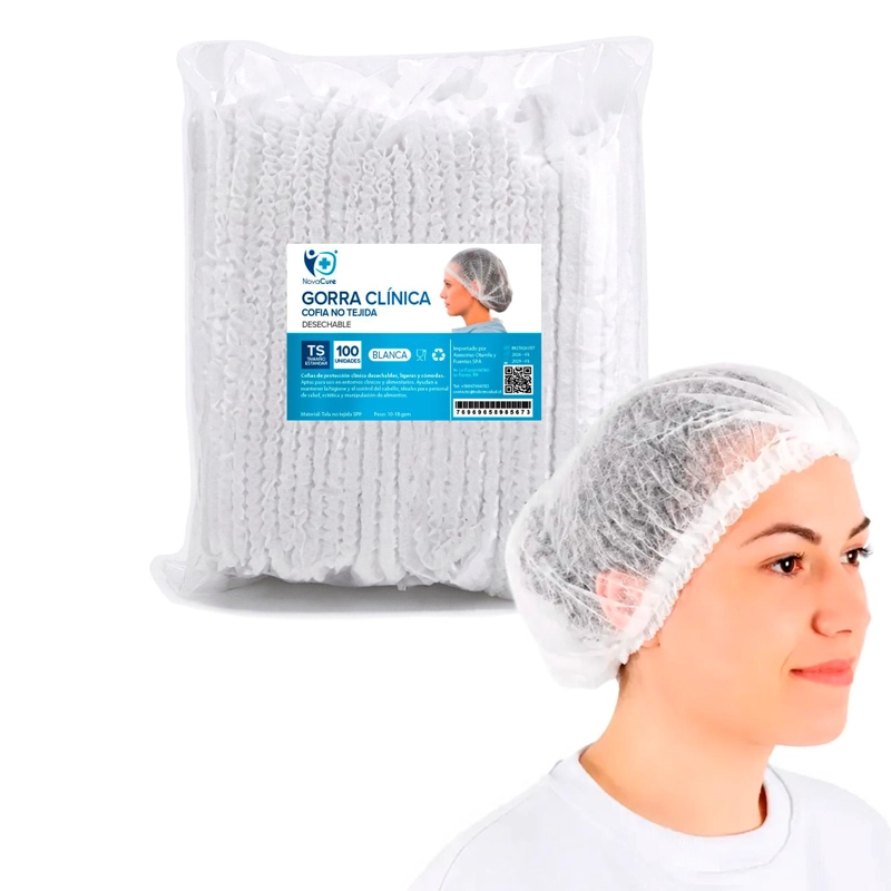 COFIAS GORRO DESECHABLE COLORES 1000 UNIDADES GORRO CLIP - BLANCO - 2