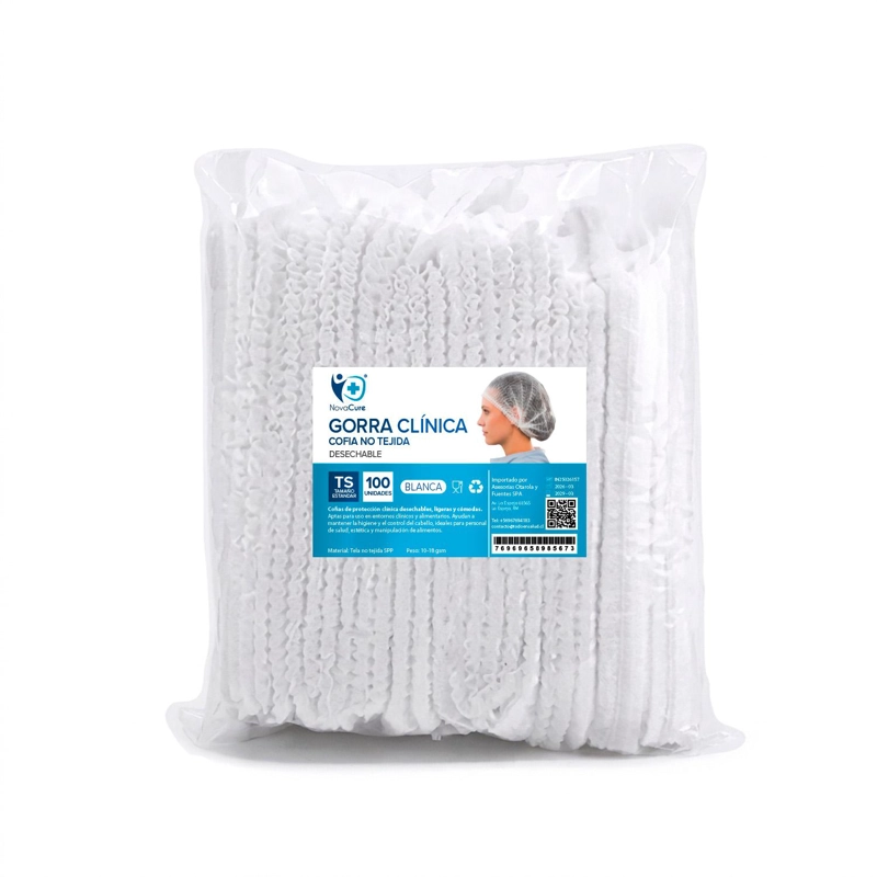 COFIAS GORRO DESECHABLE COLORES 1000 UNIDADES GORRO CLIP - BLANCO - 3