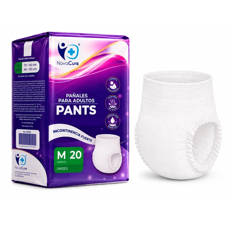 PAÑALES ADULTO PANTS ALTA ABSORCION 20 UN NOVACURE - M - 3