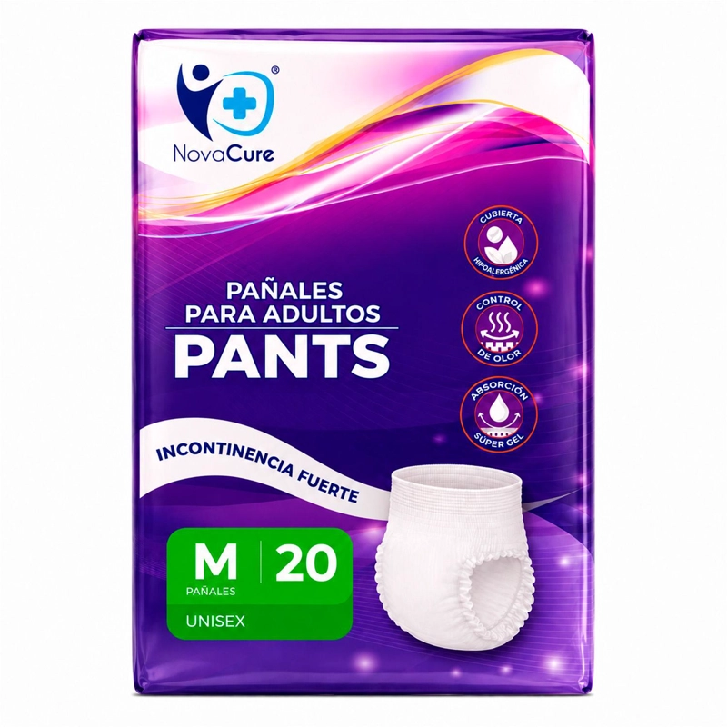 PAÑALES ADULTO PANTS ALTA ABSORCION 20 UN NOVACURE - M - 4