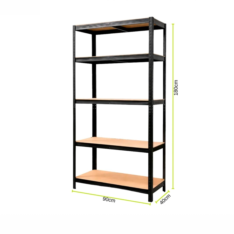 REPISA ESTANTE METALICO 180X90X40CM - NEGRO - 2