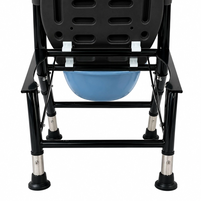 SILLA DE BAÑO PLEGABLE PORTATIL - NEGRO - 7