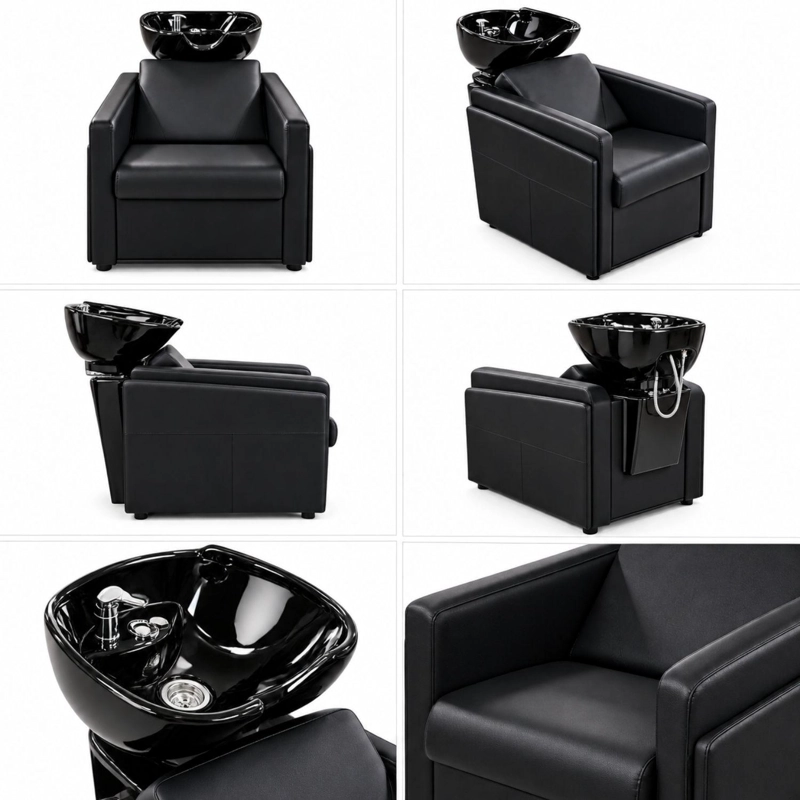 LAVAPELO PELUQUERIA BARBERIA MODELO LUXURY - NEGRO - 7